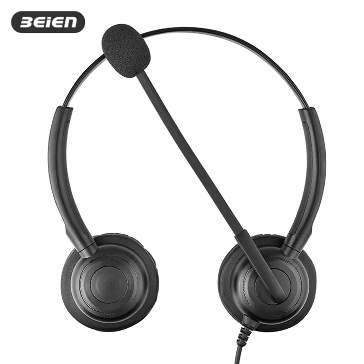 Dual-Ear Wired Headsets With USB