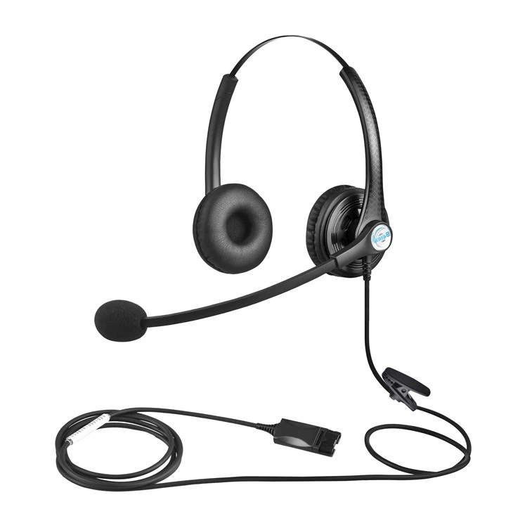 Call Center Lightweight Over Ear Headphone With Mic Wired
